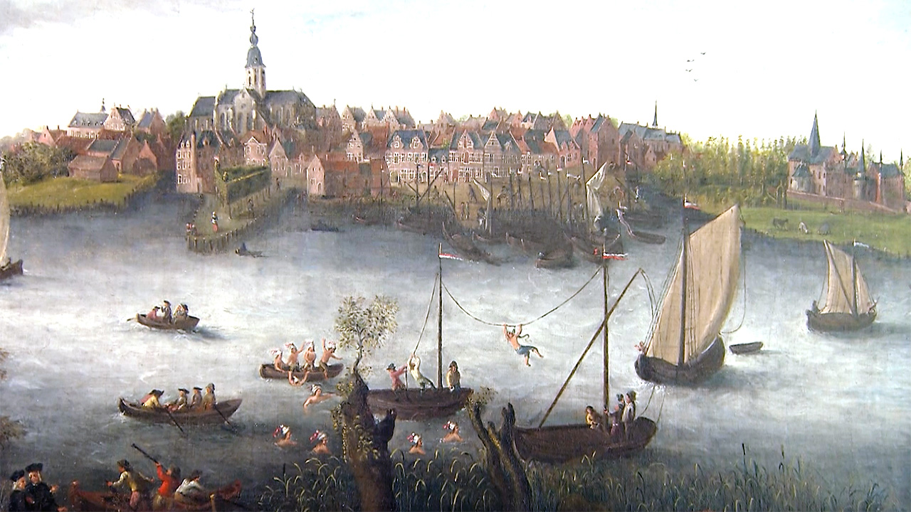 Het schilderij met onbekend tafereel