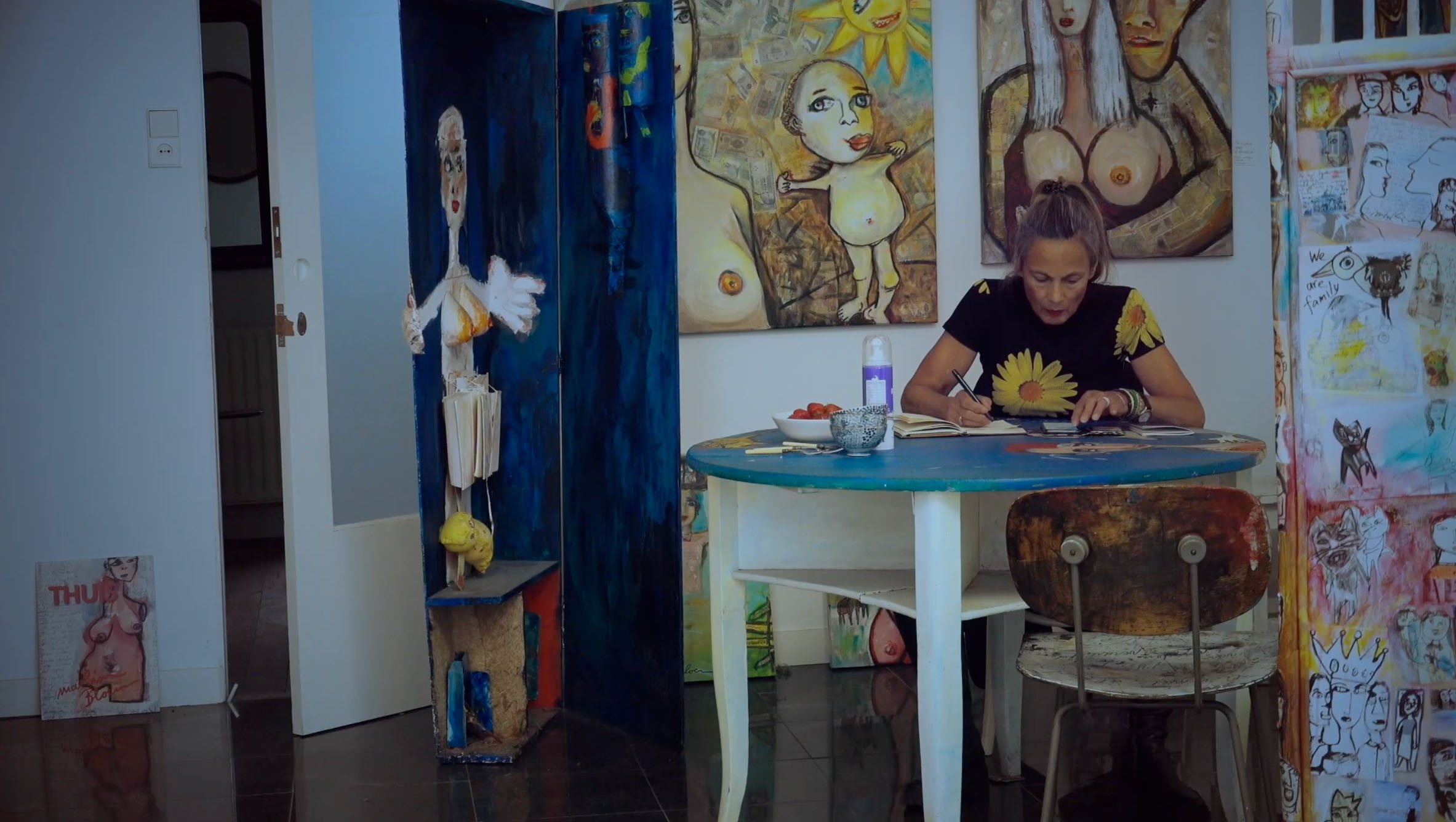 Marion Bloem in haar atelier