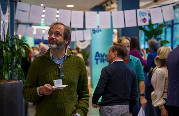 Ontvangst met een kopje koffie