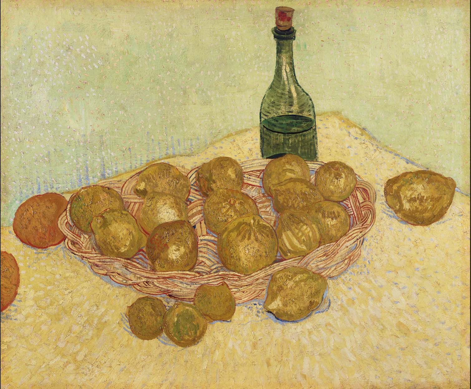 Vincent van Gogh, Mand met citroenen en fles, mei 1888, Kröller-Müller Museum