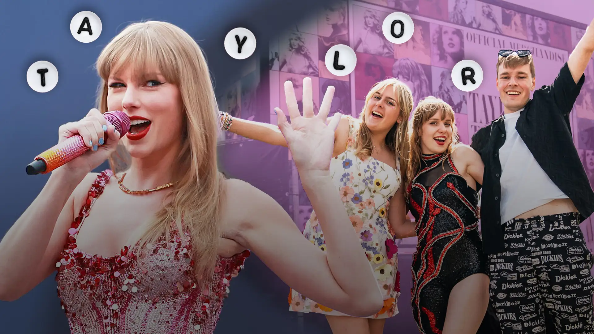Taylor Swift en Swifties tijdens The Eras Tour in Amsterdam