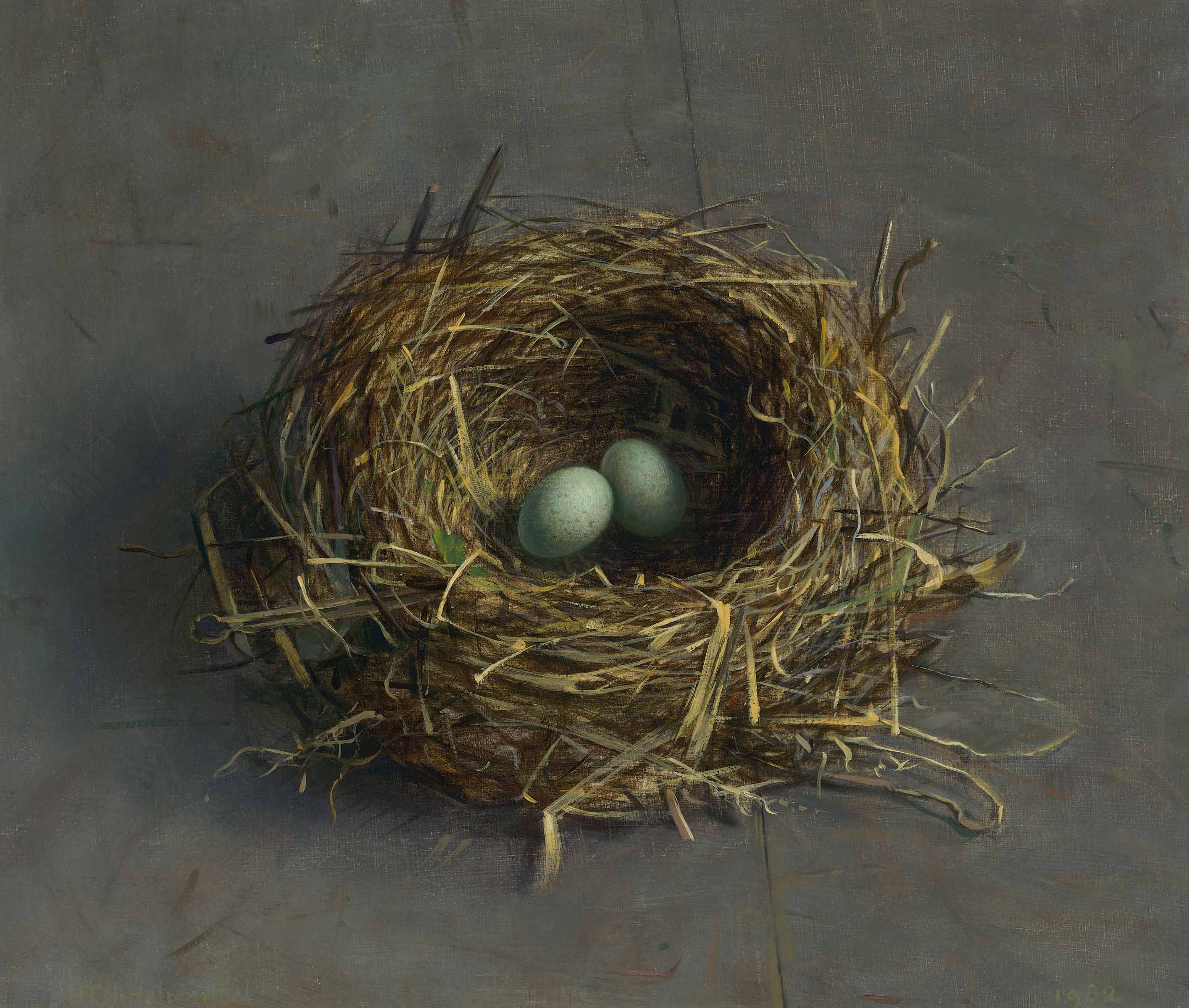 Verlaten merelnest  (Henk Helmantel, 1982), foto Art Revisited