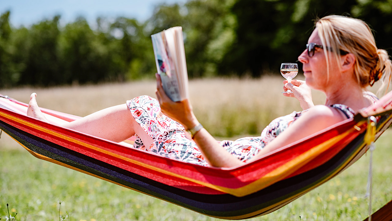 Miranda in de hangmat